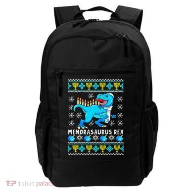 Menorasaurus Rex T Rex Dinosaur Hanukkah Backpack