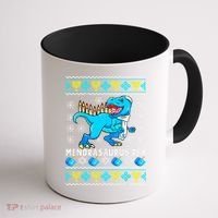 Menorasaurus Rex T Rex Dinosaur Hanukkah Coffee Mug thumb 1