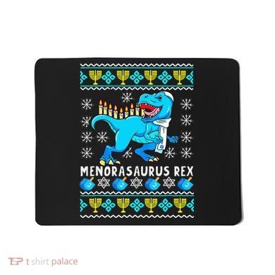 Menorasaurus Rex T Rex Dinosaur Hanukkah Mousepad