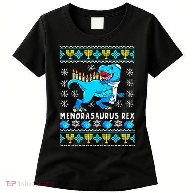 Menorasaurus Rex T Rex Dinosaur Hanukkah Women's T-Shirt
