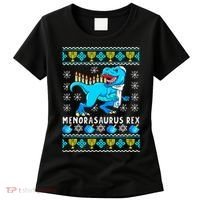 Menorasaurus Rex T Rex Dinosaur Hanukkah Women's T-Shirt thumb 0