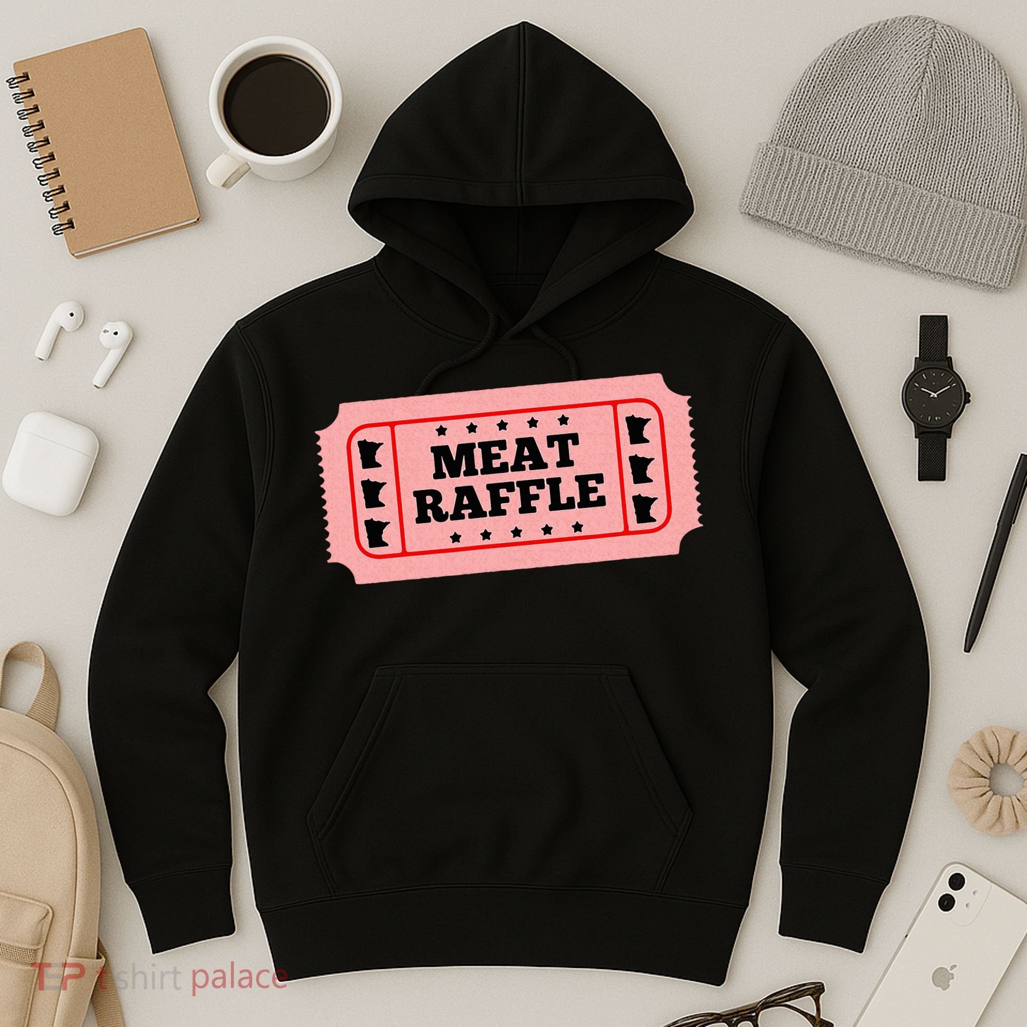 Meat Raffle Ticket Minnesota Hoodie