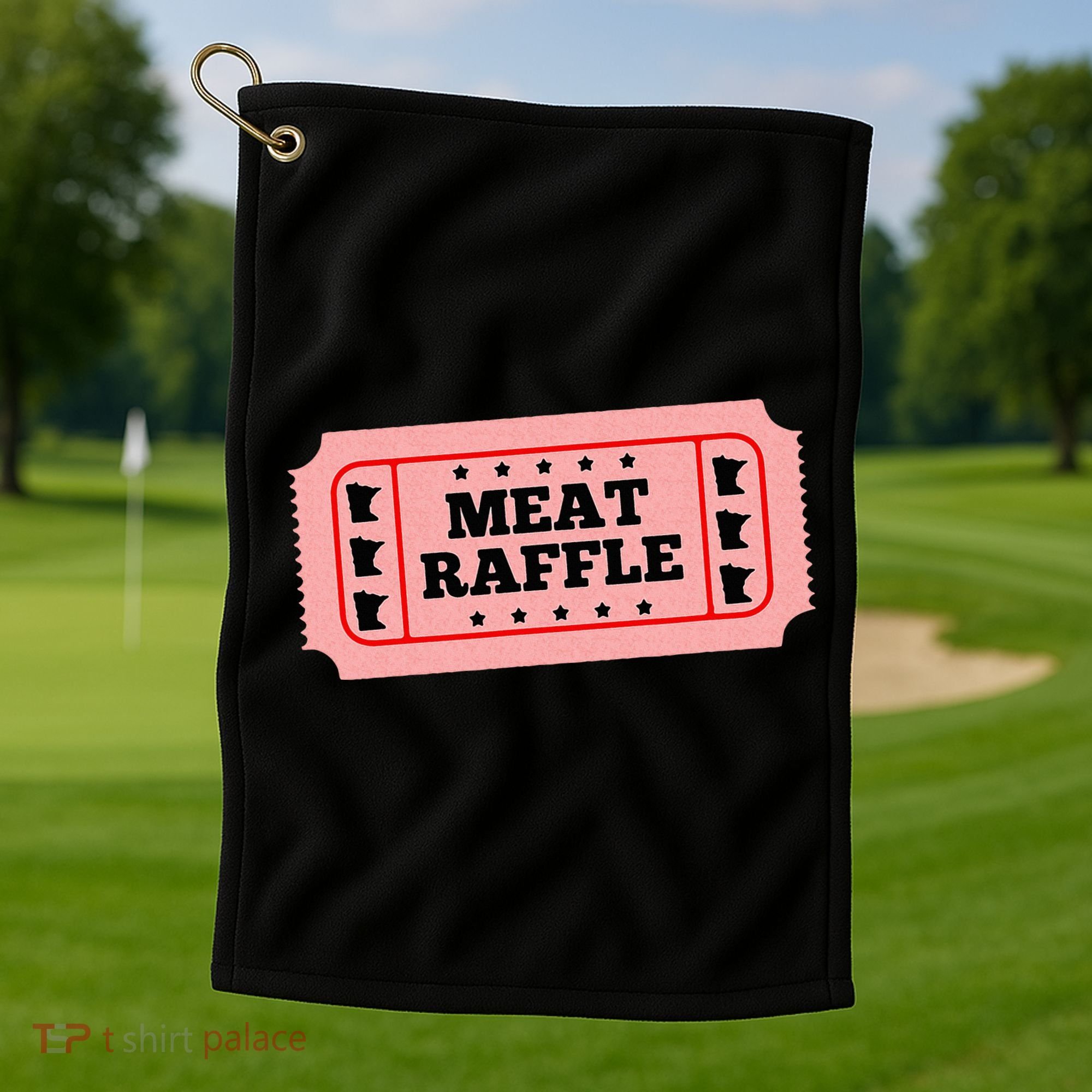 Meat Raffle Ticket Minnesota Golf Towel
