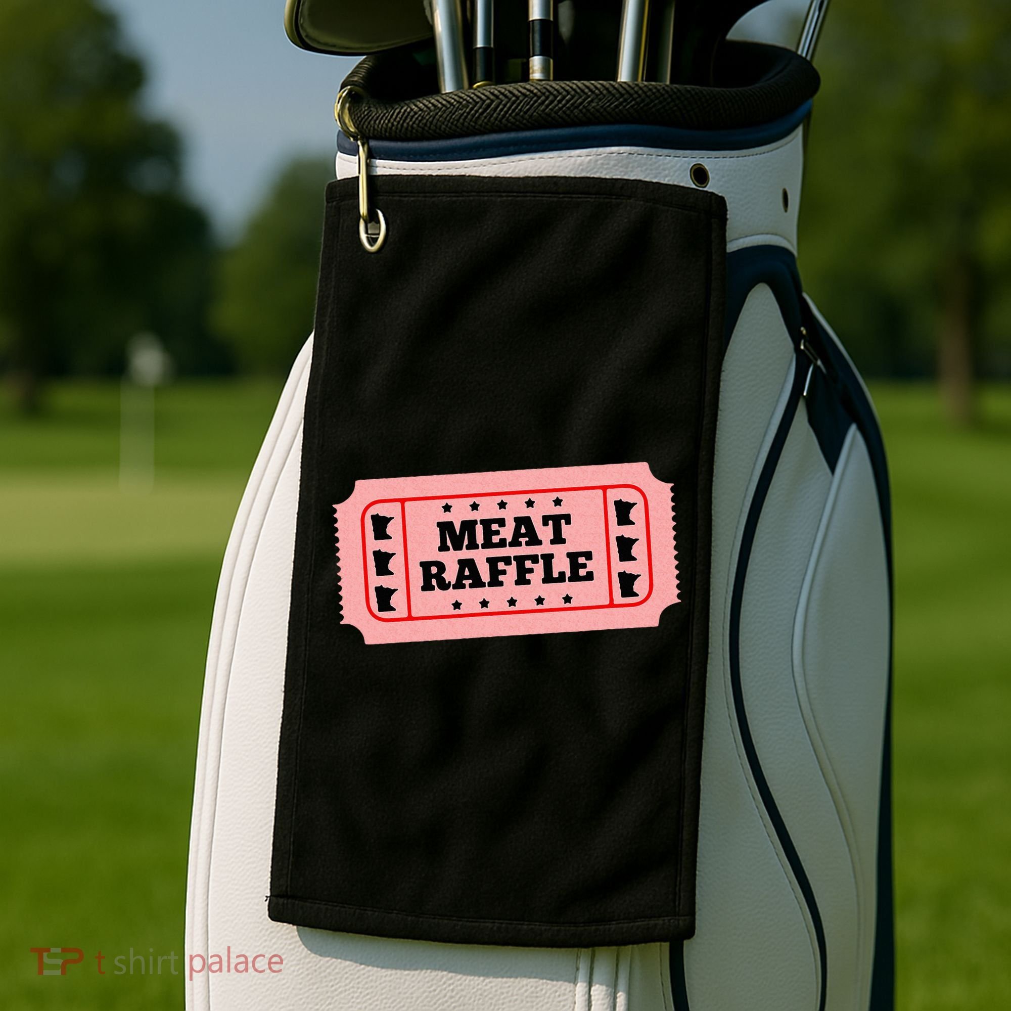 Meat Raffle Ticket Minnesota Golf Towel