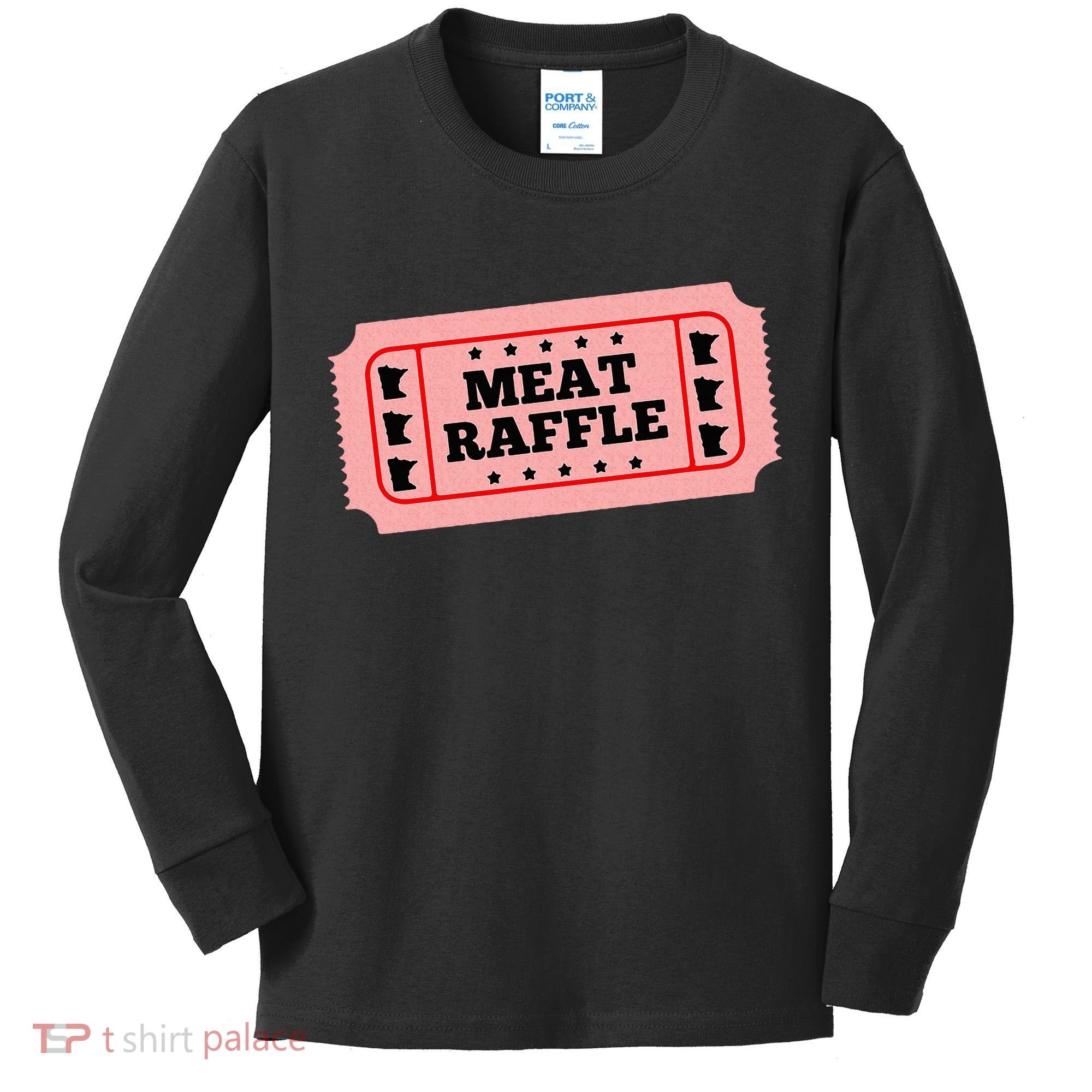 Meat Raffle Ticket Minnesota Kids Long Sleeve Shirt