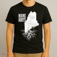 Maine Roots Vintage Usa Patriotic Pride State Map Gift T-Shirt thumb 3