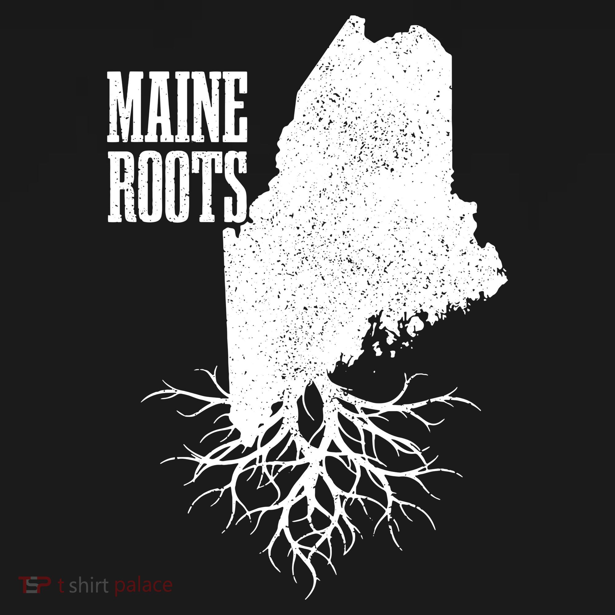 Maine Roots Vintage Usa Patriotic Pride State Map Gift T-Shirt