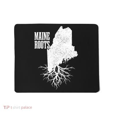 Maine Roots Vintage Usa Patriotic Pride State Map Gift Mousepad