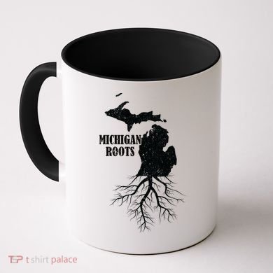 Michigan Roots Vintage Pride State Map Gift Coffee Mug