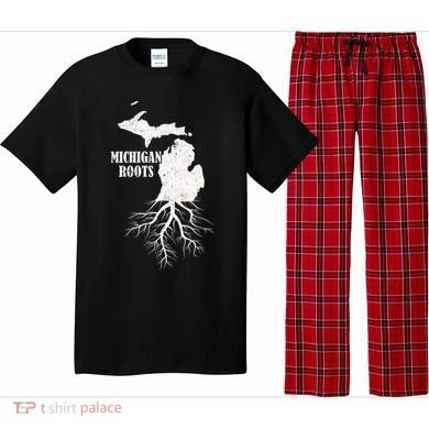Michigan Roots Vintage Pride State Map Gift Pajama Set