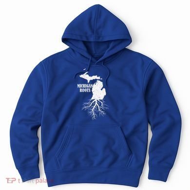 Michigan Roots Vintage Pride State Map Gift Hoodie
