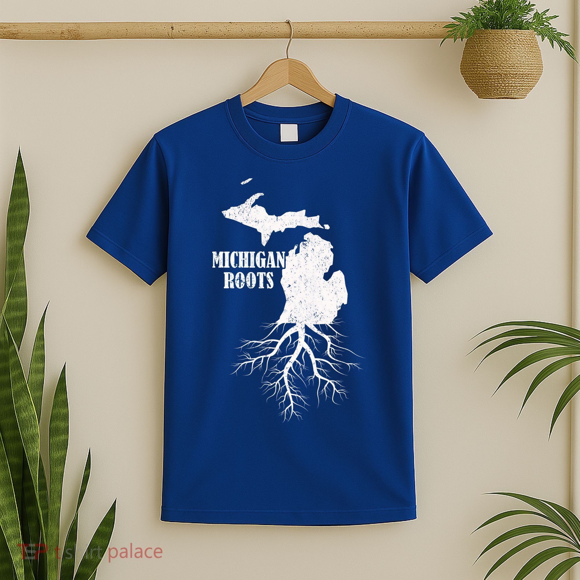 Michigan Roots Vintage Pride State Map Gift T-Shirt