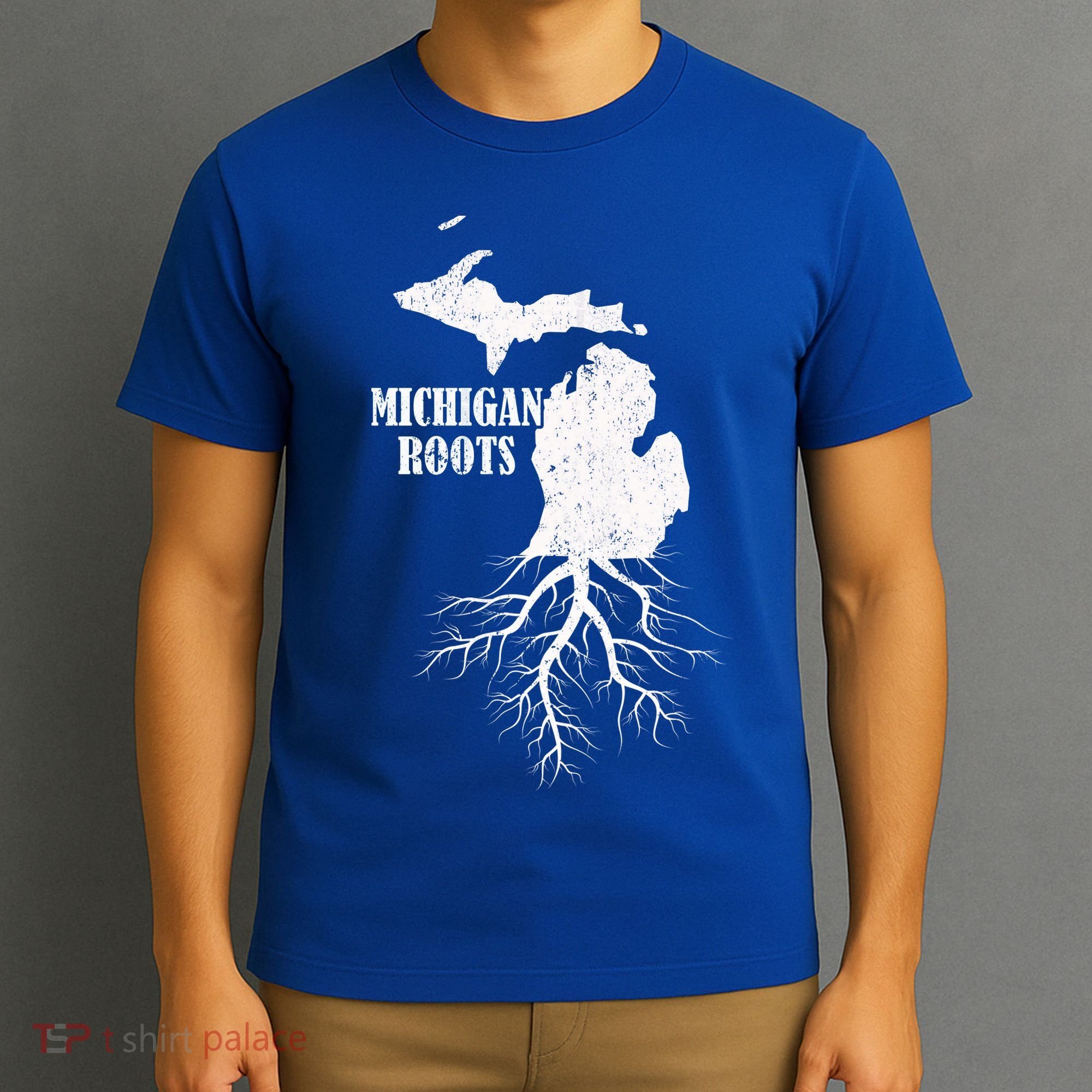 Michigan Roots Vintage Pride State Map Gift T-Shirt
