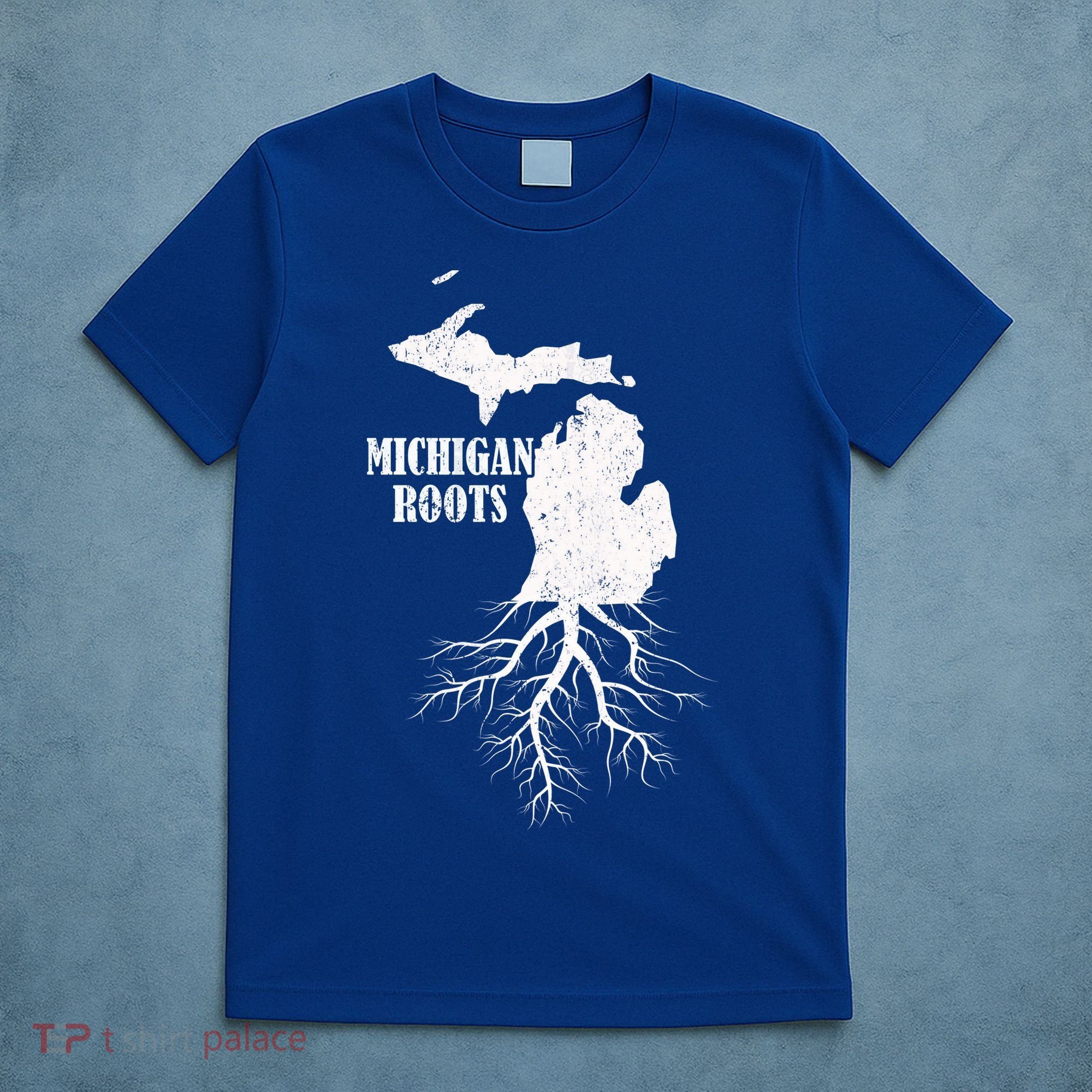 Michigan Roots Vintage Pride State Map Gift T-Shirt