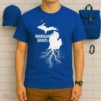 Michigan Roots Vintage Pride State Map Gift T-Shirt thumb 6
