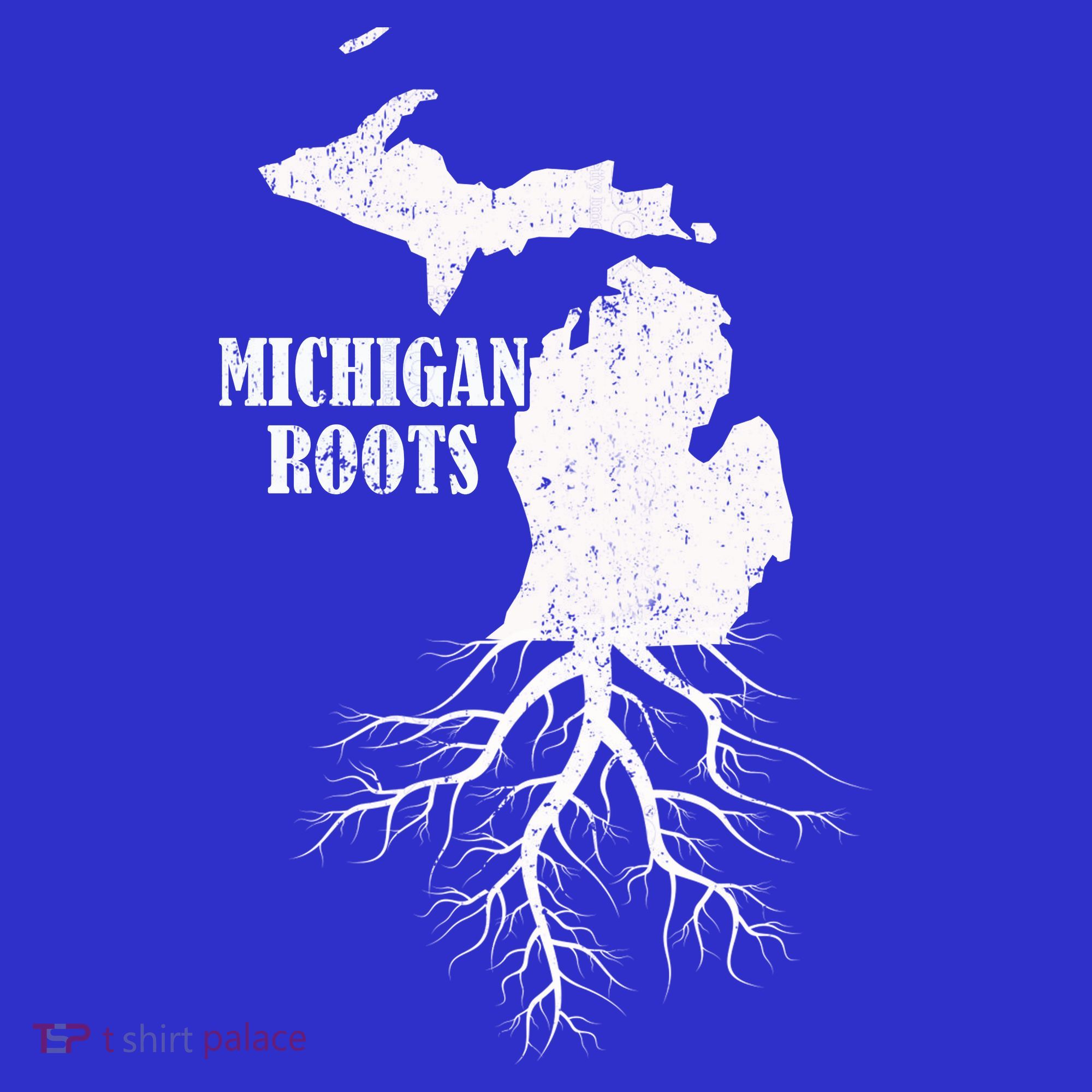 Michigan Roots Vintage Pride State Map Gift T-Shirt