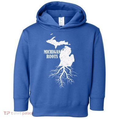 Michigan Roots Vintage Pride State Map Gift Toddler Hoodie