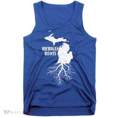 Michigan Roots Vintage Pride State Map Gift Tank Top