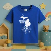 Michigan Roots Vintage Pride State Map Gift Toddler T-Shirt thumb 3
