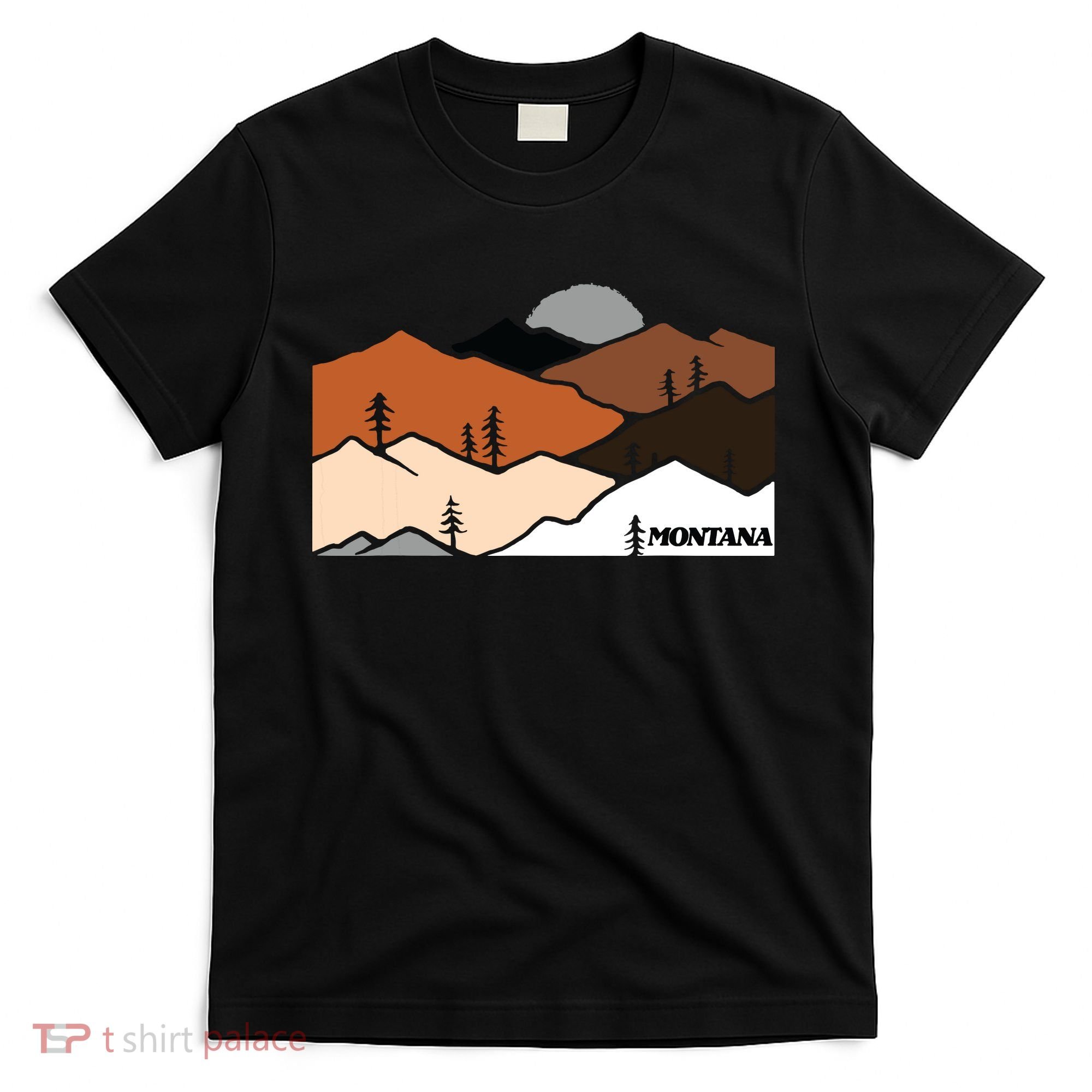Montana Retro Vintage Mountain Outdoors State Graphic T-Shirt