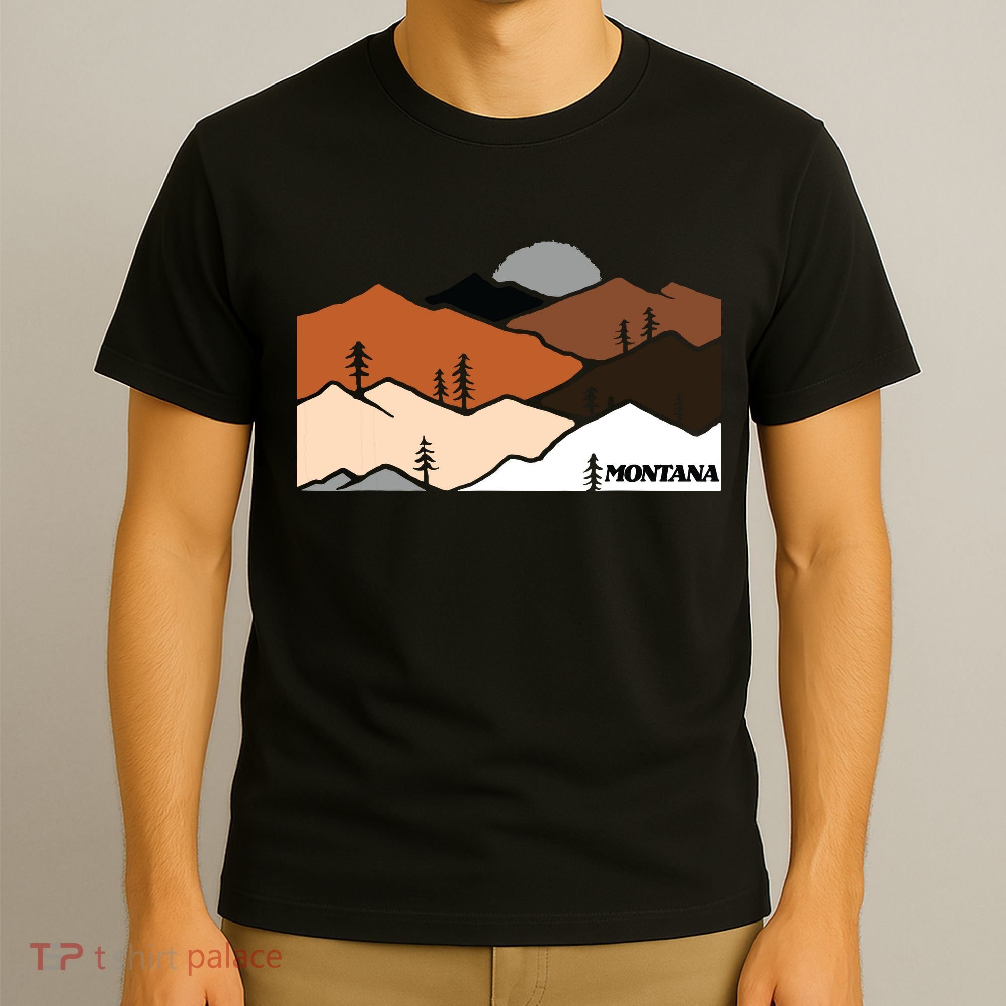 Montana Retro Vintage Mountain Outdoors State Graphic T-Shirt