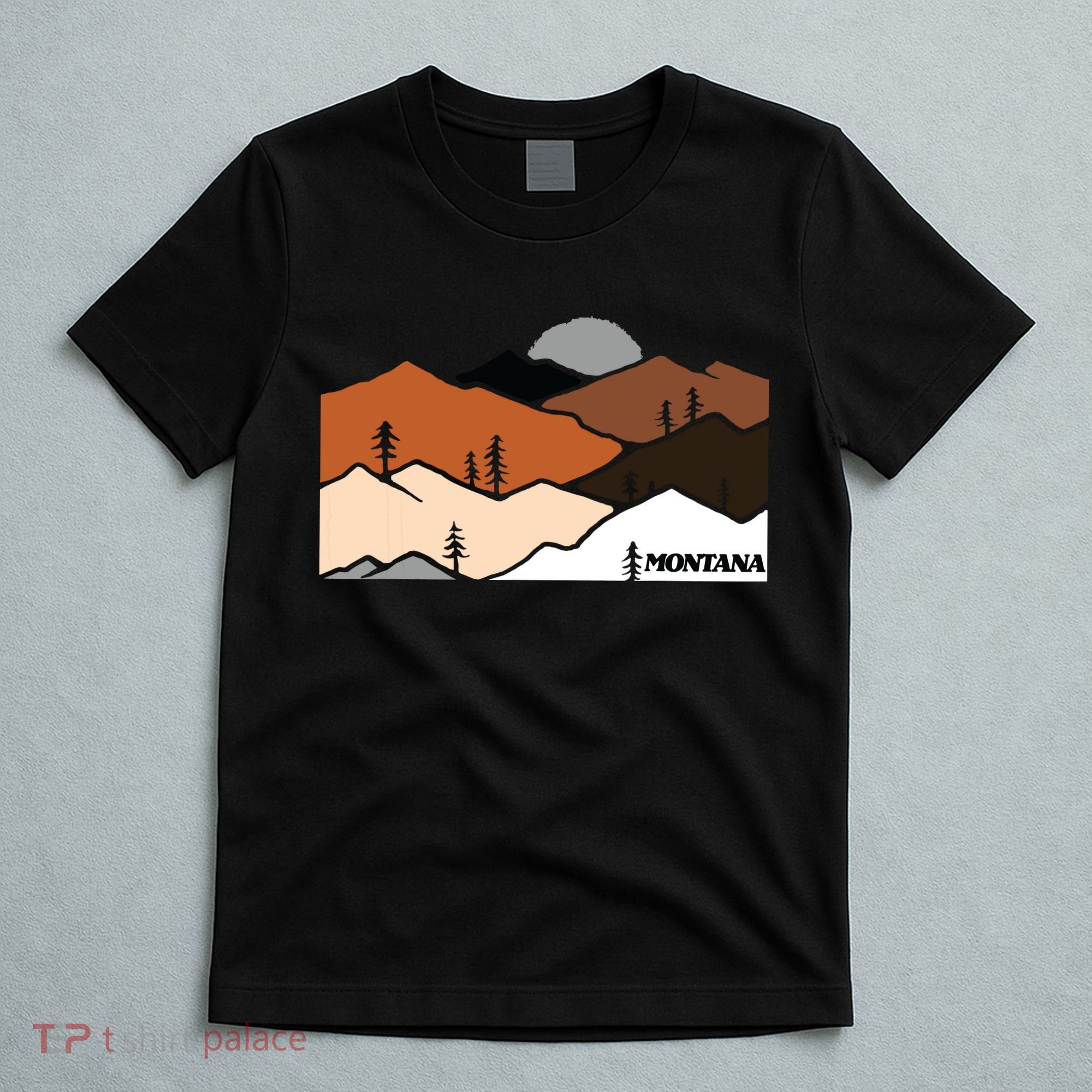 Montana Retro Vintage Mountain Outdoors State Graphic T-Shirt