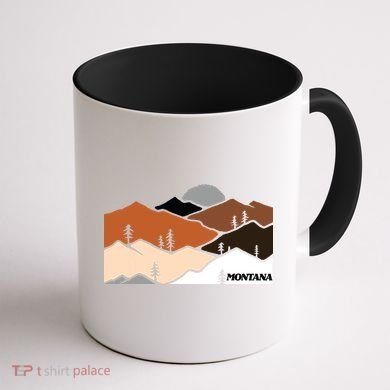 Montana Retro Vintage Mountain Outdoors State Graphic Coffee Mug back
