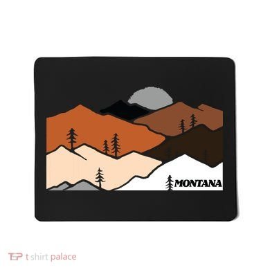Montana Retro Vintage Mountain Outdoors State Graphic Mousepad