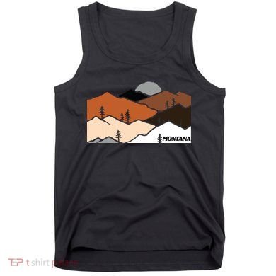 Montana Retro Vintage Mountain Outdoors State Graphic Tank Top