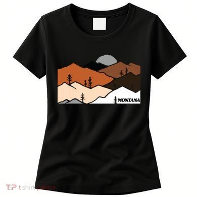Montana Retro Vintage Mountain Outdoors State Graphic Women's T-Shirt