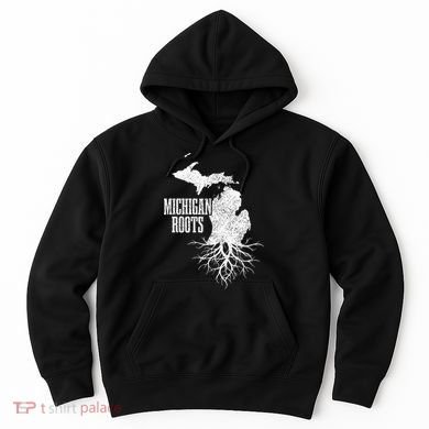 Michigan Roots Vintage Pride State Map Gift Hoodie