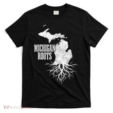 Michigan Roots Vintage Pride State Map Gift T-Shirt