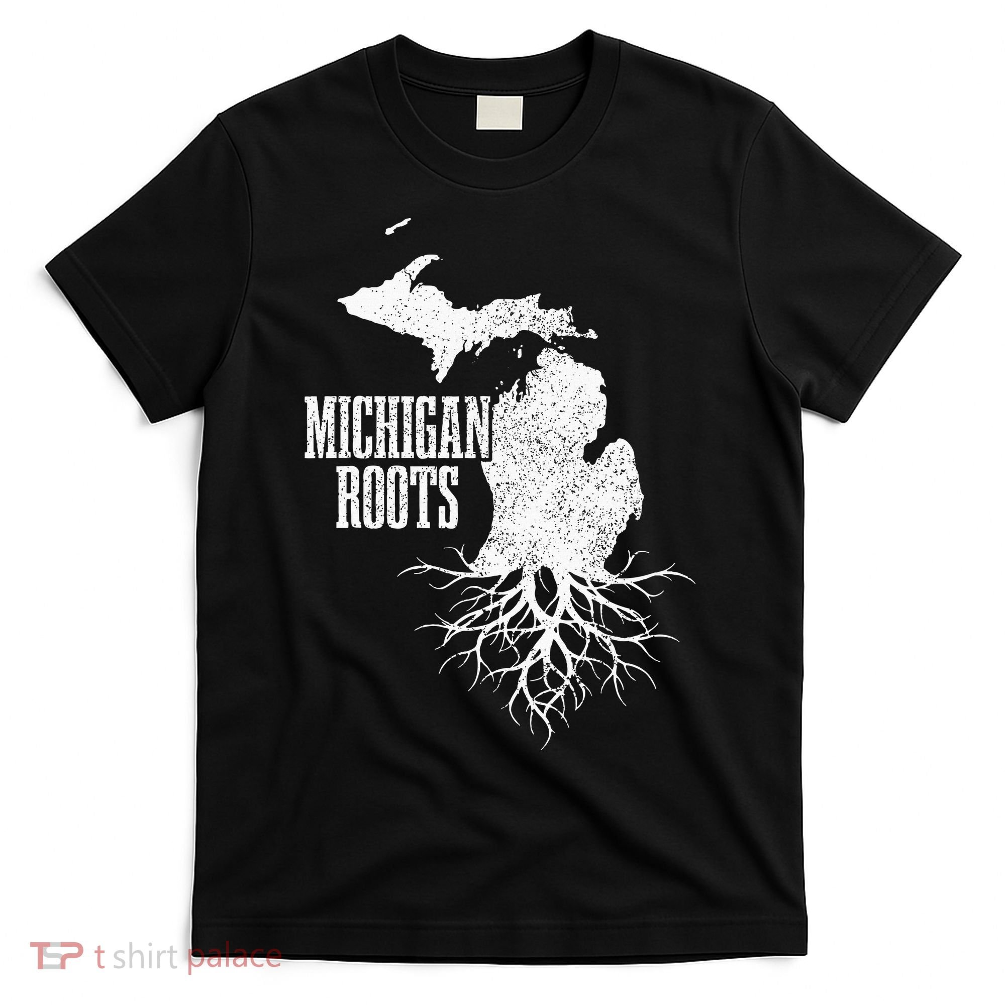 Michigan Roots Vintage Pride State Map Gift T-Shirt