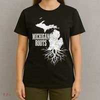 Michigan Roots Vintage Pride State Map Gift T-Shirt thumb 4