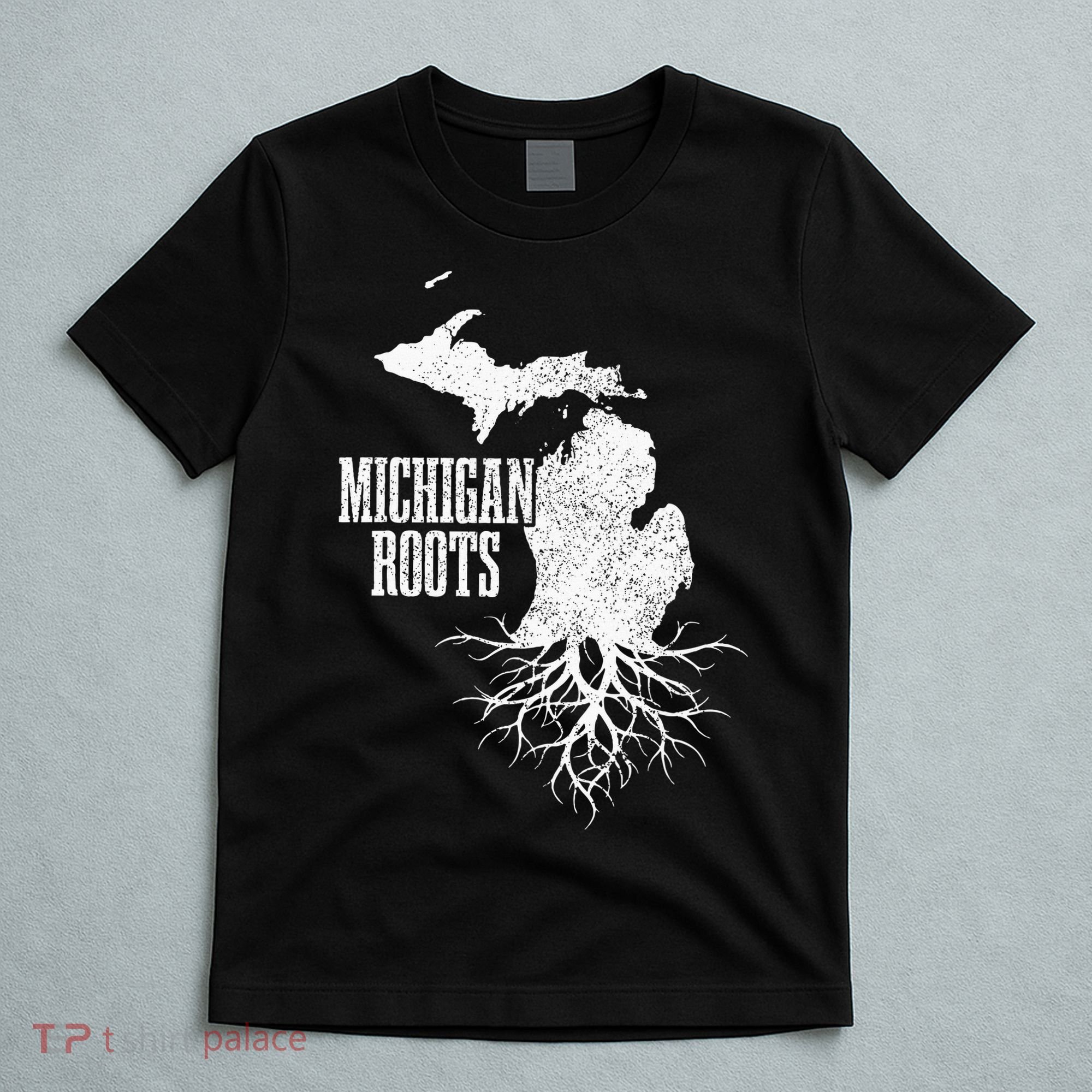 Michigan Roots Vintage Pride State Map Gift T-Shirt