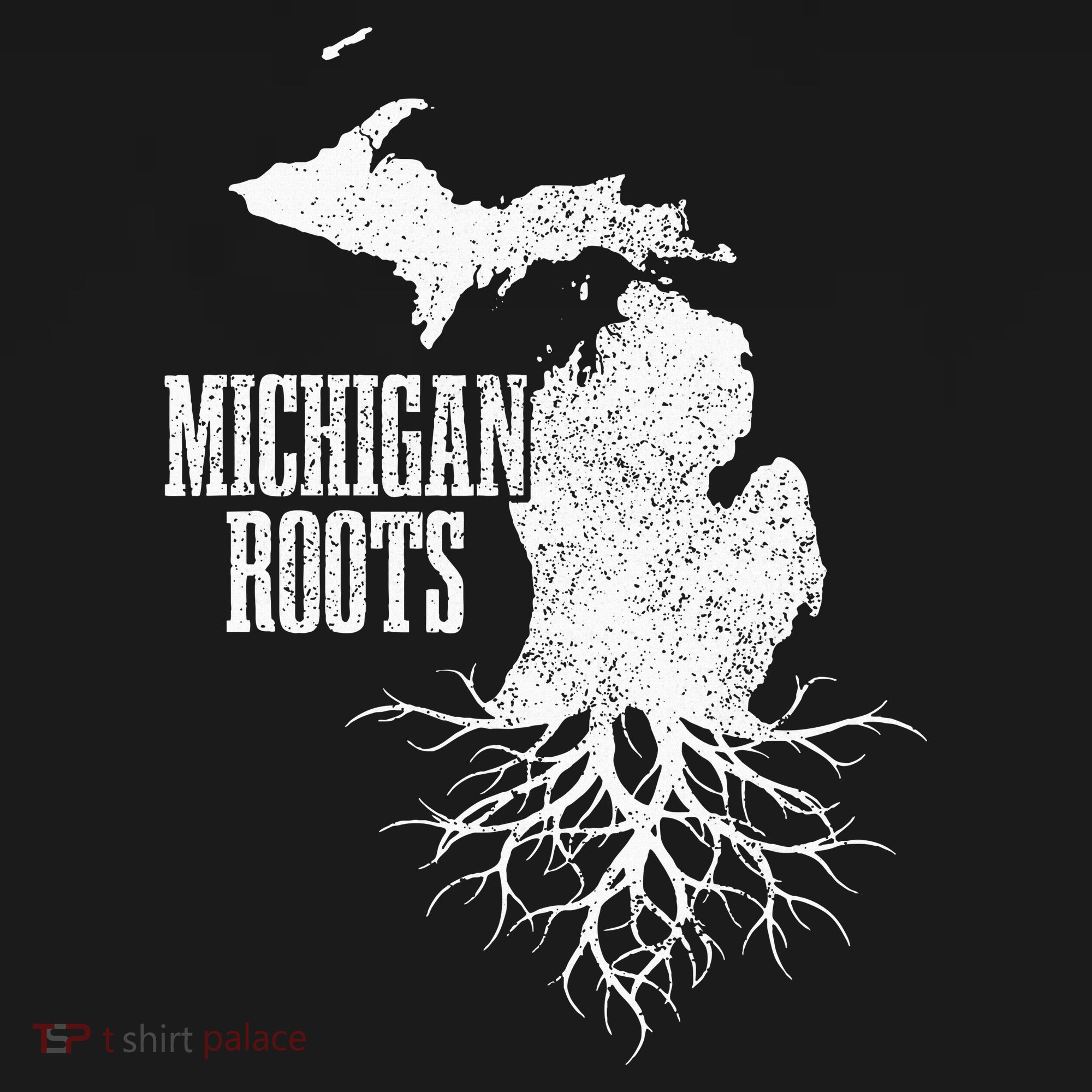 Michigan Roots Vintage Pride State Map Gift T-Shirt