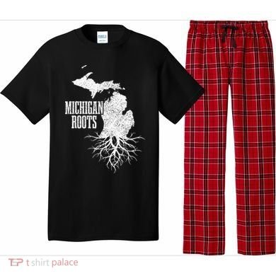 Michigan Roots Vintage Pride State Map Gift Pajama Set