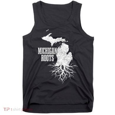 Michigan Roots Vintage Pride State Map Gift Tank Top