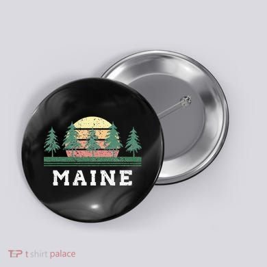 Maine Retro Vintage Button