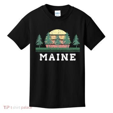 Maine Retro Vintage Kids T-Shirt