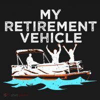 My Retirement Vehicle Funny Pontoon Boat Boating Gift Idea Long Sleeve Shirt thumb 2