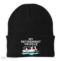 My Retirement Vehicle Funny Pontoon Boat Boating Gift Idea Beanie thumb 0