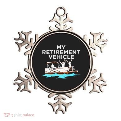 My Retirement Vehicle Funny Pontoon Boat Boating Gift Idea Ornament