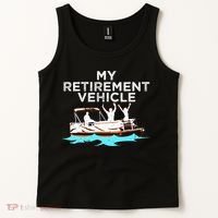 My Retirement Vehicle Funny Pontoon Boat Boating Gift Idea Tank Top thumb 2