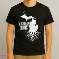 Michigan Roots Vintage Pride State Map Gift T-Shirt thumb 3