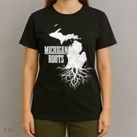 Michigan Roots Vintage Pride State Map Gift T-Shirt thumb 4