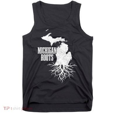 Michigan Roots Vintage Pride State Map Gift Tank Top