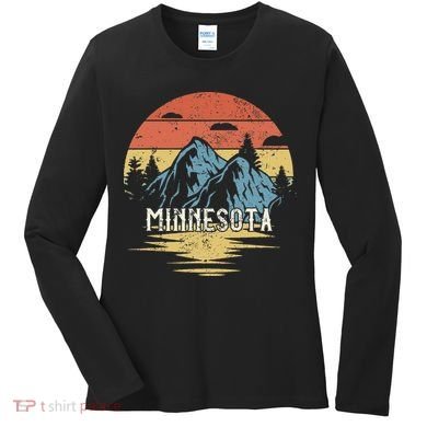 Minnesota Retro Vintage Women's Long Sleeve Shirt