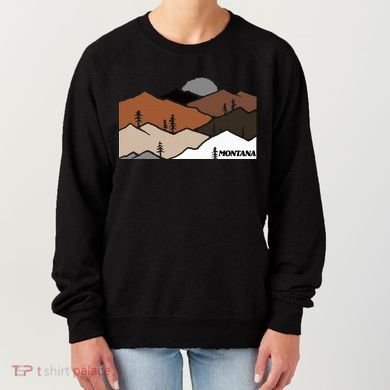 Montana Retro Vintage Mountain Outdoors State Graphic Women's Sweatshirt