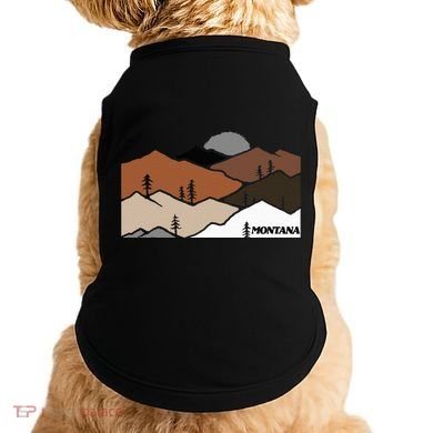 Montana Retro Vintage Mountain Outdoors State Graphic Doggie Tank